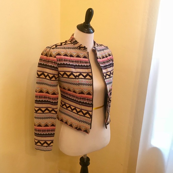 Octavia tribal print zip-up jacket - Picture 2 of 8